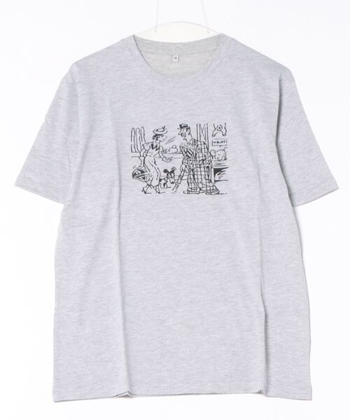 STYLEBLOCK(スタイルブロック)の「天竺プリント半袖Tシャツ(Tシャツ/カットソー・メンズ・チャコール/ホワイト/ブルー/グレー/ブラック/パープル/ブラック系その他/ホワイト系その他/カーキ・M/L/LL)」の5枚目の写真