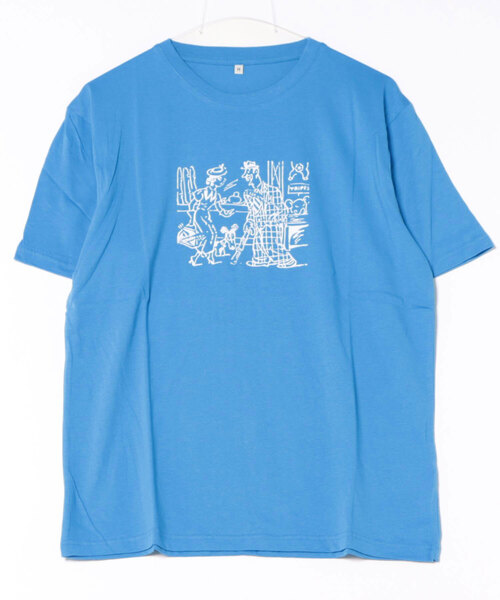 STYLEBLOCK(スタイルブロック)の「天竺プリント半袖Tシャツ(Tシャツ/カットソー・メンズ・チャコール/ホワイト/ブルー/グレー/ブラック/パープル/ブラック系その他/ホワイト系その他/カーキ・M/L/LL)」の8枚目の写真