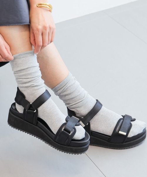 BARNYARDSTORM（バンヤードストーム）の「BARNYARDSTORM / BYD刺繍ソックス（ソックス/靴下・レディース・ブラック/グレー/ベージュ・FREE）」の2枚目の写真