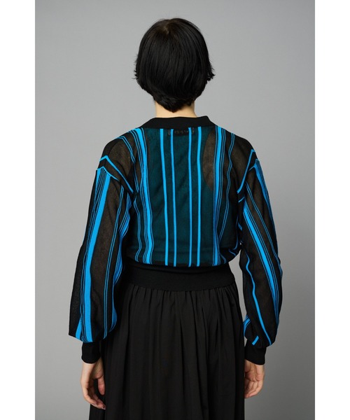HeRIN.CYE(ヘリンドットサイ)の「Ramdom patten cardigan ランダムパターンカーディガン(カーディガン/ボレロ・レディース・ブルー/ライム/オレンジ・FREE)」の15枚目の写真