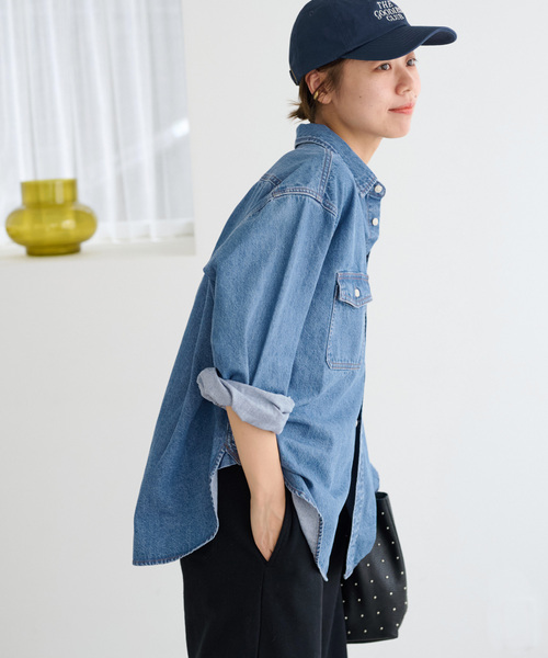 ジャーナルスタンダードレリューム 9oz C/Rデニムワークシャツ デニムシャツ JOURNAL STANDARD relume（ジャーナルスタンダード レリューム