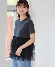 【新品】CRESCENT DUO　ボーダー切替えのカットソー　プルオーバー 新品】CRESCENT DUO ボーダー切替えのカットソー プルオーバー