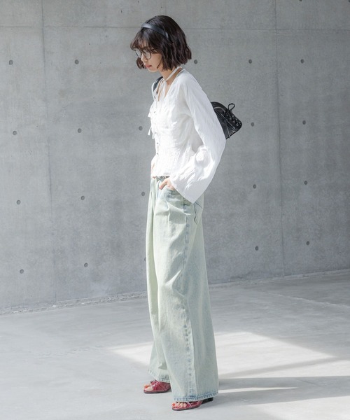 Heve PEONYペプラムBL ブラック 中古・古着通販】Heve (ヘイヴ) PEONYペプラムBL ホワイト