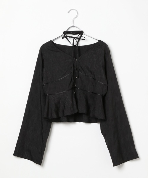 PAGEBOY(ページボーイ)の「チョーカーペプラムBL(シャツ/ブラウス・レディース・パープル/ブラック/オフホワイト・FREE)」の7枚目の写真