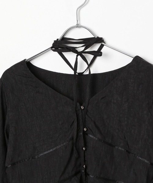 PAGEBOY(ページボーイ)の「チョーカーペプラムBL(シャツ/ブラウス・レディース・パープル/ブラック/オフホワイト・FREE)」の9枚目の写真