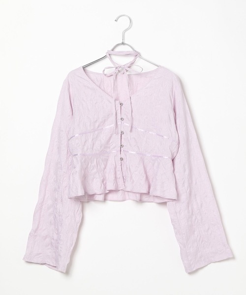 PAGEBOY(ページボーイ)の「チョーカーペプラムBL(シャツ/ブラウス・レディース・パープル/ブラック/オフホワイト・FREE)」の18枚目の写真