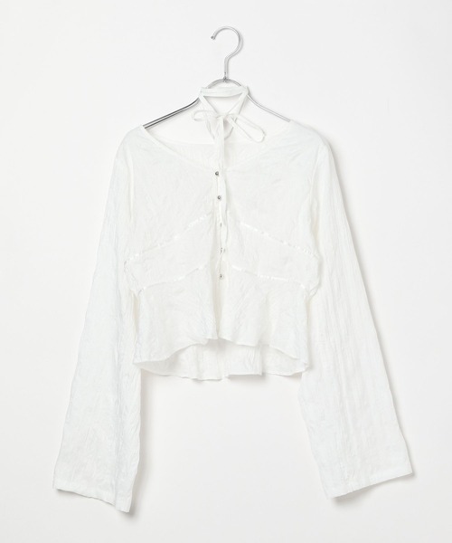 PAGEBOY(ページボーイ)の「チョーカーペプラムBL(シャツ/ブラウス・レディース・パープル/ブラック/オフホワイト・FREE)」の20枚目の写真