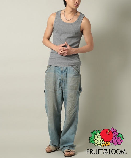 FRUIT OF THE LOOM(フルーツオブザルーム)の「【FRUIT OF THE LOOM】リブタンクトップ3Pパック 18428000(タンクトップ・メンズ・ホワイト/グレー/ブラック・M/L/XL)」の22枚目の写真