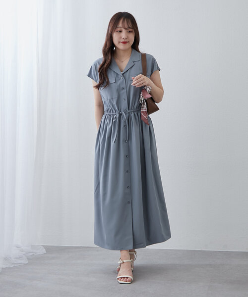Another Branch olive des olive(アナザーブランチオリーブデオリーブ)の「【NAO】新色追加!キレイ見えシャツロングワンピース(ワンピース・レディース・カーキ/ベージュ/ネイビー/チャコールグレー/ブルー/ブラウン・FREE)」の19枚目の写真