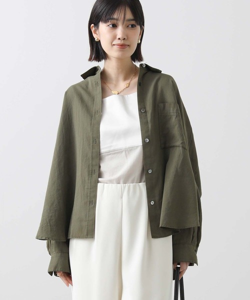 Gready Brilliant(グレディブリリアン)の「ドルマンデニムシャツ(シャツ/ブラウス・レディース・カーキ/インディゴブルー・38)」の16枚目の写真