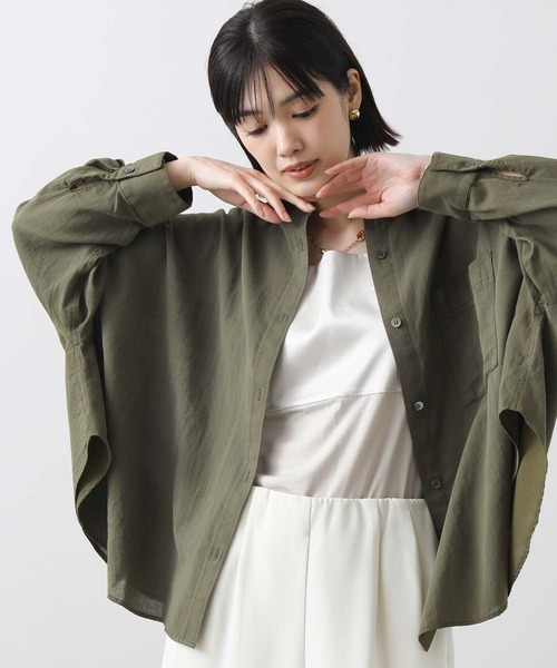 Gready Brilliant(グレディブリリアン)の「ドルマンデニムシャツ(シャツ/ブラウス・レディース・カーキ/インディゴブルー・38)」の20枚目の写真