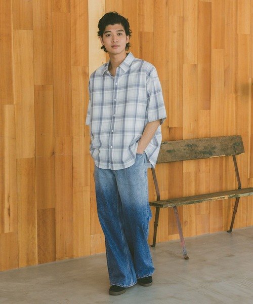 RAGEBLUE（レイジブルー）の「グラデーションデニムワイドフレアパンツ（デニムパンツ・メンズ・グレー/ブルー・SMALL/MEDIUM/LARGE）」の11枚目の写真