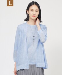 トランスワークのウォッシャブル Vネック ボレロカーディガン size40 トランスワークのウォッシャブル Vネック ボレロカーディガン