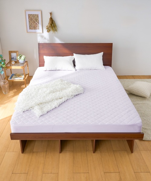 iellio(イエリオ)の「ひんやりッチ 敷パッド一体型ボックスシーツ / 寝具 冷感(寝具・レディース・イエロー/ベージュ/ラベンダー/ブルー/グレー/アイボリー・S/M/L/LL)」の5枚目の写真