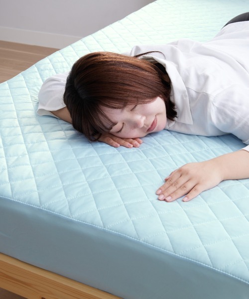iellio(イエリオ)の「ひんやりッチ 敷パッド一体型ボックスシーツ / 寝具 冷感(寝具・レディース・イエロー/ベージュ/ラベンダー/ブルー/グレー/アイボリー・S/M/L/LL)」の13枚目の写真