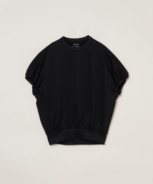 three dots(スリードッツ)の「セラミックテリー コクーントップス(Tシャツ/カットソー・レディース・ブルー系その他/ホワイト/ブラック・SMALL)」の1枚目の写真