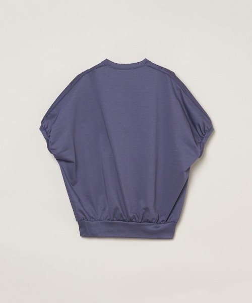 three dots(スリードッツ)の「セラミックテリー コクーントップス(Tシャツ/カットソー・レディース・ブルー系その他/ホワイト/ブラック・SMALL)」の5枚目の写真