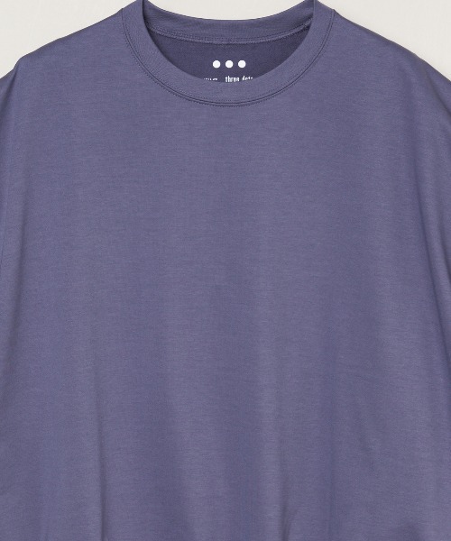 three dots(スリードッツ)の「セラミックテリー コクーントップス(Tシャツ/カットソー・レディース・ブルー系その他/ホワイト/ブラック・SMALL)」の6枚目の写真