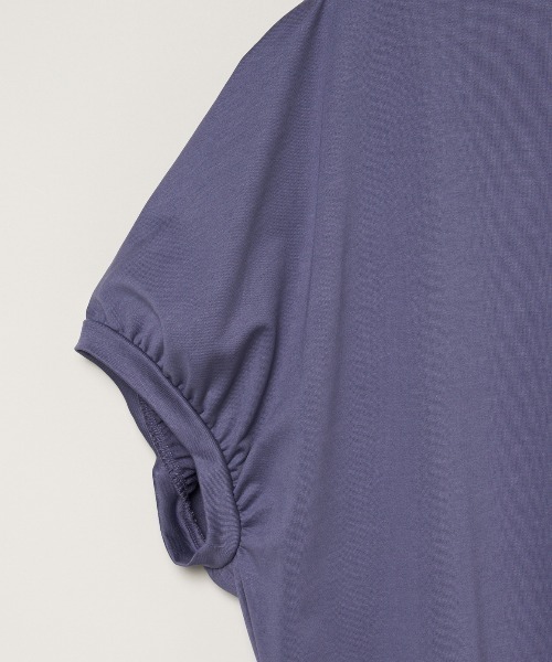 three dots(スリードッツ)の「セラミックテリー コクーントップス(Tシャツ/カットソー・レディース・ブルー系その他/ホワイト/ブラック・SMALL)」の7枚目の写真
