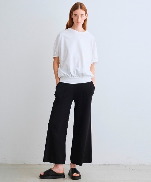 three dots(スリードッツ)の「セラミックテリー コクーントップス(Tシャツ/カットソー・レディース・ブルー系その他/ホワイト/ブラック・SMALL)」の13枚目の写真