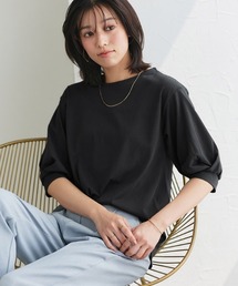 【イージーケア】ボートネックパフスリーブオーバーTシャツ