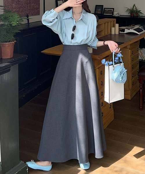 BANICO(バニコ)の「フレアロングスカート(スカート・レディース・ブラック/グレー・SMALL/MEDIUM)」の9枚目の写真