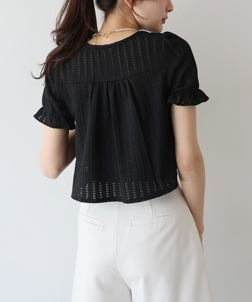 BLUEEAST（ブルーイースト）の「スクエアティアードフリルブラウス（シャツ/ブラウス・レディース・ミント/ブラック/アイボリー/ピンク/ブルー・MEDIUM）」の16枚目の写真