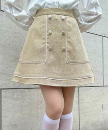 F i.n.t | 【セットアップ対応】パイピングツイードミニスカート/ fint　フィント(スカート)