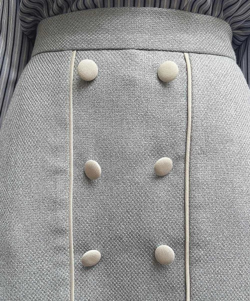 F i.n.t（フィント）の「【セットアップ対応】パイピングツイードミニスカート/ fint　フィント（スカート・レディース・ライトベージュ/ライトブルー・FREE）」の10枚目の写真