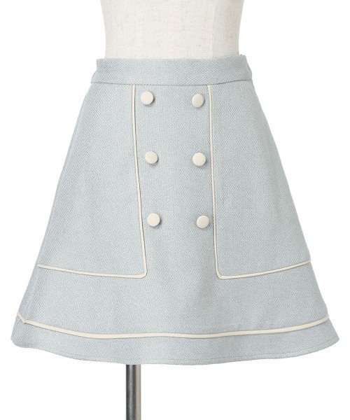 F i.n.t（フィント）の「【セットアップ対応】パイピングツイードミニスカート/ fint　フィント（スカート・レディース・ライトベージュ/ライトブルー・FREE）」の17枚目の写真
