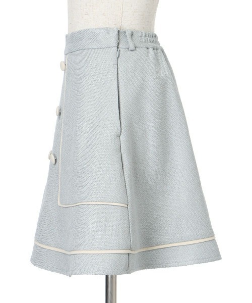 F i.n.t（フィント）の「【セットアップ対応】パイピングツイードミニスカート/ fint　フィント（スカート・レディース・ライトベージュ/ライトブルー・FREE）」の19枚目の写真