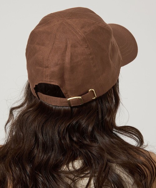 green label relaxing（グリーンレーベルリラクシング）の「麻 キャップ- UVカット -（キャップ・レディース・ナチュラル/ブラック/ブラウン系・FREE）」の6枚目の写真