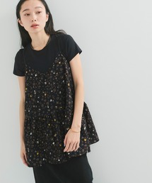 ADAM ET ROPE 花柄スリップドレス サロペット 黒 ADAM ET ROPE 花柄スリップドレス サロペット 黒 - メルカリ