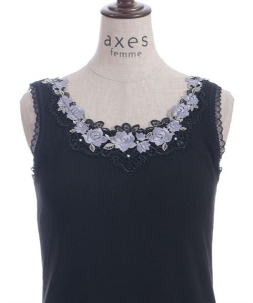 axes femme アクシーズファム　リボン　レース　タンクトップ　キャミ axes femme（キャミソール）のフリマアイテム一覧