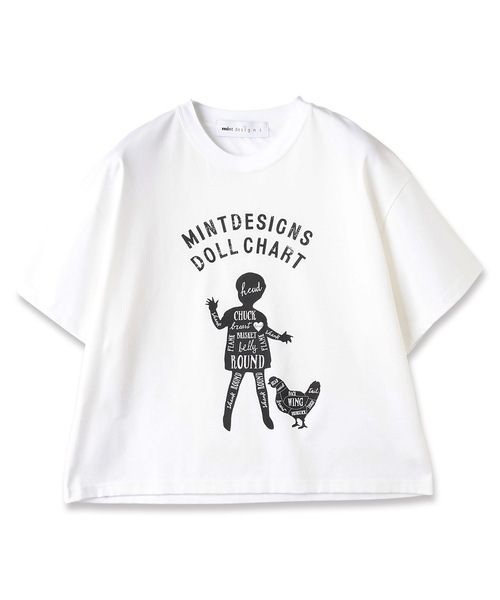 mintdesigns(ミントデザインズ)の「DOLL CHART T-SHIRT(Tシャツ/カットソー・レディース・ホワイト/ブラック・5/2)」の8枚目の写真