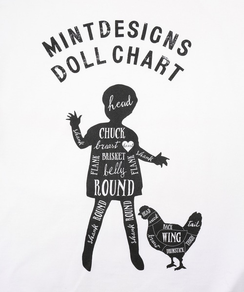 mintdesigns(ミントデザインズ)の「DOLL CHART T-SHIRT(Tシャツ/カットソー・レディース・ホワイト/ブラック・5/2)」の7枚目の写真