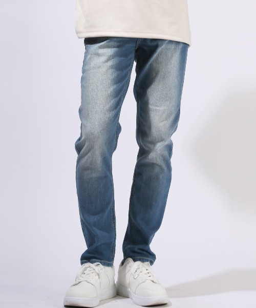 LUXSTYLE(ラグスタイル)の「テーパードデニムパンツ(デニムパンツ・メンズ・インディゴブルー/ブルー・S/L/XL/M)」の2枚目の写真
