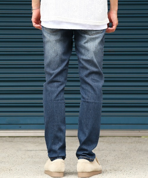 LUXSTYLE(ラグスタイル)の「テーパードデニムパンツ(デニムパンツ・メンズ・インディゴブルー/ブルー・S/L/XL/M)」の3枚目の写真
