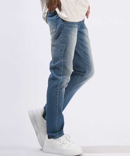 LUXSTYLE(ラグスタイル)の「テーパードデニムパンツ(デニムパンツ・メンズ・インディゴブルー/ブルー・S/L/XL/M)」の8枚目の写真
