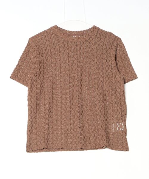 Per sist ence(パーシエンス)の「カットレースTシャツ(Tシャツ/カットソー・レディース・ブラウン/ボルドー/アイボリー/ブラック・ONE SIZE)」の7枚目の写真