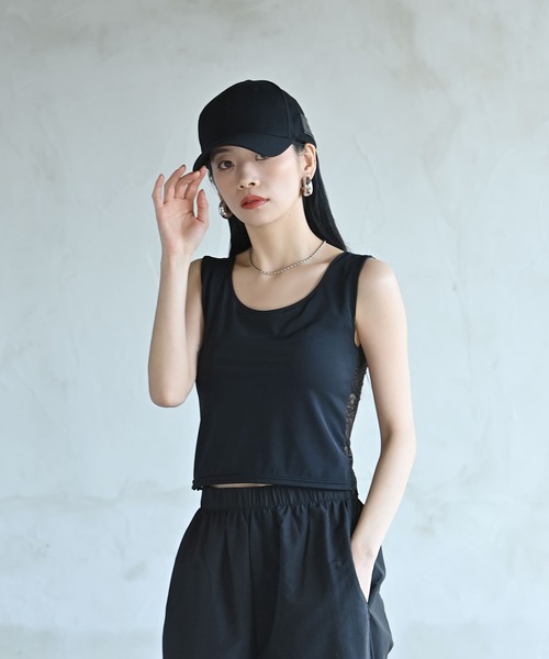 タンクトップ ノースリーブ アヴァンギャルドレースタンク レディース アヴァンギャルドレースタンク【内蔵カップ】 – funda mine