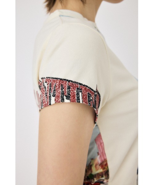 MOUSSY（マウジー）の「【EC・一部店舗限定】REMAKE PRINT TINY Tシャツ（Tシャツ/カットソー・レディース・オフホワイト/ネイビー・FREE）」の15枚目の写真