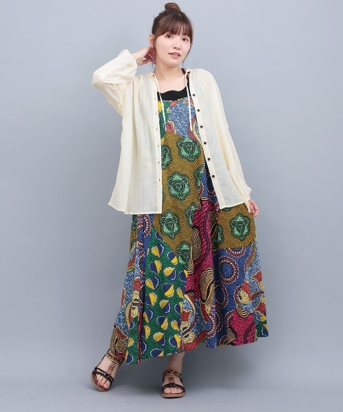 チチカカ(チチカカ)の「袖ボリュームシアーブラウス(シャツ/ブラウス・レディース・ベージュ/その他1/グリーン・FREE)」の4枚目の写真