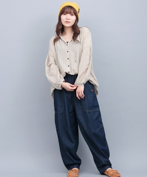 チチカカ(チチカカ)の「袖ボリュームシアーブラウス(シャツ/ブラウス・レディース・ベージュ/その他1/グリーン・FREE)」の7枚目の写真