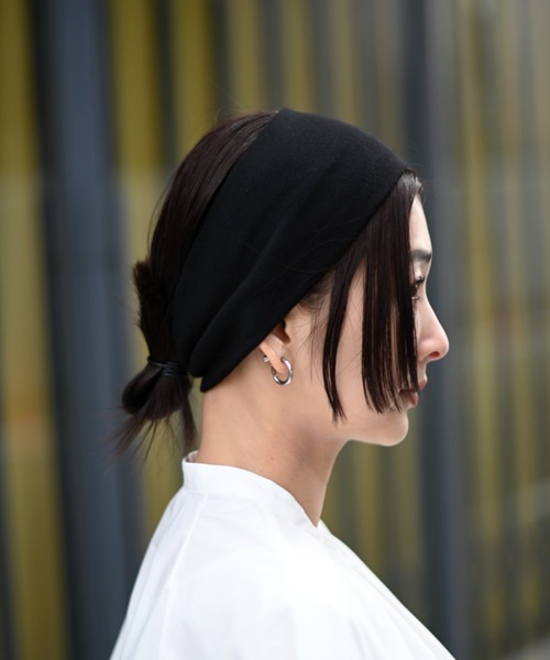 Marient（マリエント）の「Wide Hair Band/Turba 10㎝/ヘアバンド　ターバン（ヘアバンド・レディース・ブラック/クリーム・FREE）」の11枚目の写真
