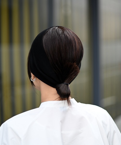 Marient（マリエント）の「Wide Hair Band/Turba 10㎝/ヘアバンド　ターバン（ヘアバンド・レディース・ブラック/クリーム・FREE）」の10枚目の写真