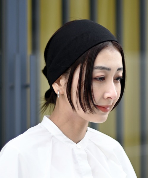 Marient（マリエント）の「Wide Hair Band/Turba 10㎝/ヘアバンド　ターバン（ヘアバンド・レディース・ブラック/クリーム・FREE）」の9枚目の写真