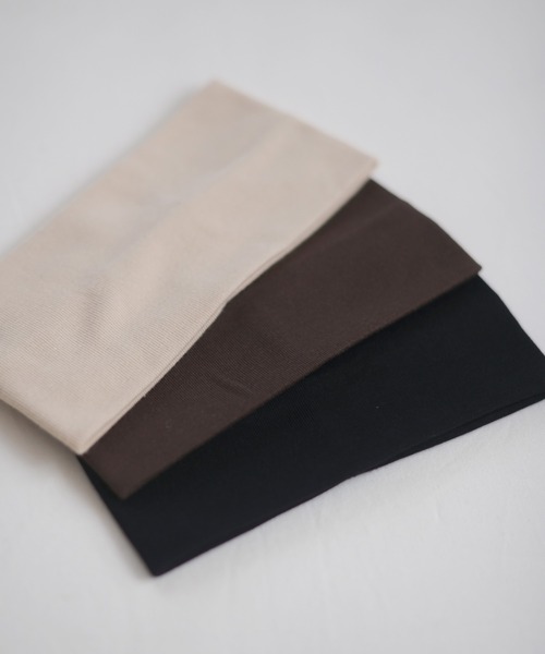 Marient（マリエント）の「Wide Hair Band/Turba 10㎝/ヘアバンド　ターバン（ヘアバンド・レディース・ブラック/クリーム・FREE）」の15枚目の写真