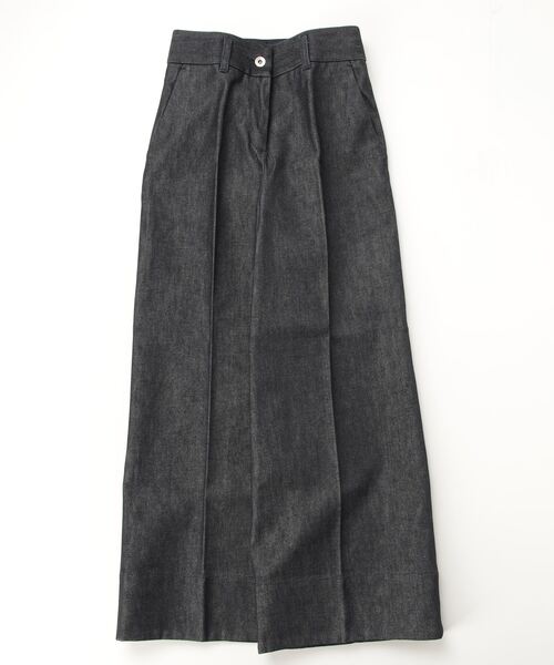 RIGID DENIM WIDE PANTS