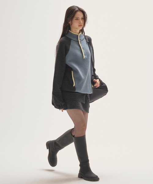 TODAYFUL（トゥデイフル）の「Layered Knit Skirt（スカート・レディース・ブラウン/ブラック/チャコールグレー・FREE）」の9枚目の写真